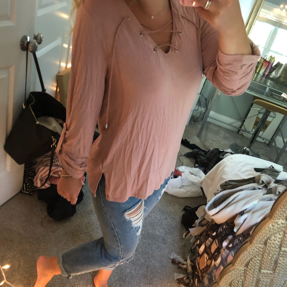Rose colored top
